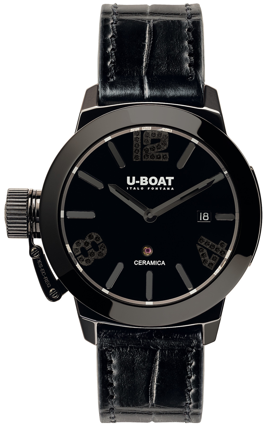 Wholesale Replica U-Boat Watch Classico 42 BK/BK Diamonds 7124